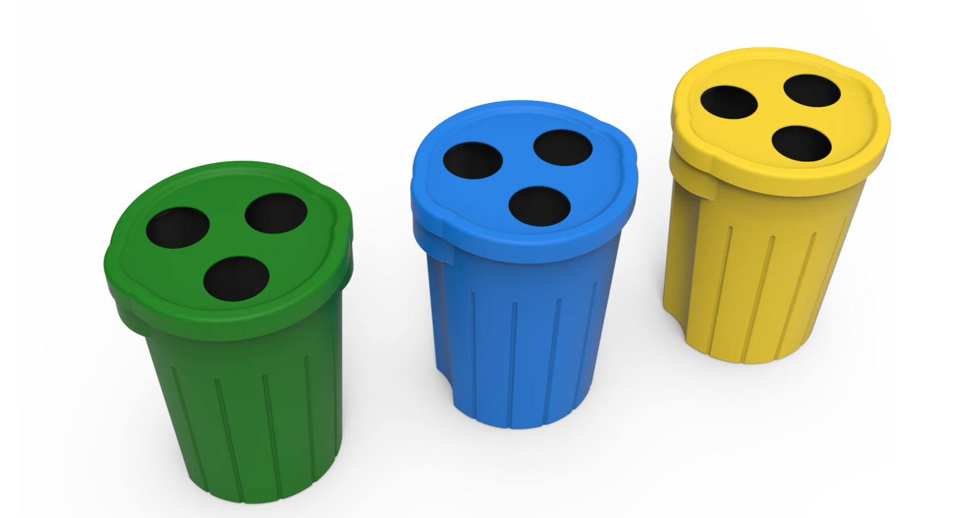 Go Green With Pioneer Plastics' 85l Recycle Bin 3 Hole: Your Solution