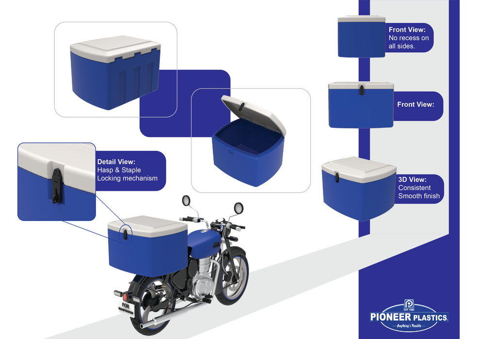 Plastic MKV Smooth Delivery Bike Box